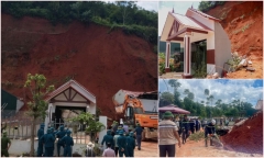 Hiện trường vụ sạt lở đất làm sập nhà ở Lạng Sơn, 2 vợ chồng tử vong