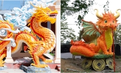 Muôn kiểu linh vật rồng mừng năm mới Giáp Thìn 2024 ở các tỉnh thành