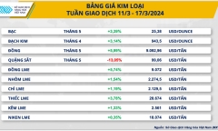 Một số loại hàng hóa nguyên liệu tăng giá đạt đỉnh ngay đầu năm