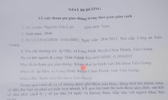 Tiền Giang: Cấp giấy đi đường cho cụ ông 85 tuổi tới bệnh viện “khám thai”
