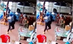 Clip: Chủ tiệm tạp hóa bàng hoàng khi bị cướp giật dây chuyền giữa ban ngày