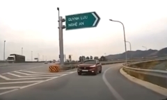 Chạy xe ngược chiều trên đường ra nút giao cao tốc, nữ tài xế bị phạt 19 triệu đồng
