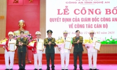 Nghệ An: 4 phó trưởng công an huyện tình nguyện về làm trưởng, phó công an cấp xã