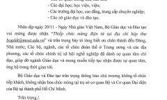 Bộ GD-ĐT không nhận hoa chúc mừng ngày nhà giáo 20/11