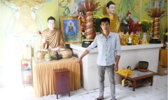Lợi dụng lúc chùa vắng người, nam thanh niên trộm tiền từ 4 hòm công đức 