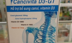 Thu hồi 2 lô thực phẩm bảo vệ sức khỏe CANCIVITA D3-GT