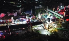Hiện trường vụ sập dầm bê tông ít nhất 5 người thiệt mạng, 27 người bị thương ở Thái Lan