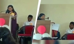 Clip: Nữ sinh Ấn Độ đột ngột tử vong khi đang phát biểu trên bục 