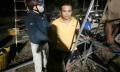 Bắt giữ đối tượng truy nã Nguyễn Trung Tín chuyên lẩn trốn theo các đoàn lô tô