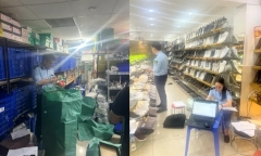 Tạm giữ 2.570 sản phẩm giày dép trị giá hơn 2,43 tỷ đồng tại cửa hàng ở Cầu Giấy