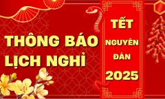 Lịch nghỉ Tết Nguyên đán Ất Tỵ 2025 chi tiết nhất