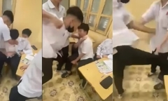 Vụ clip nam sinh Hà Nội bị đánh túi bụi trong lớp học: Tạm đình chỉ 2 học sinh