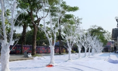 Noel 2014: Ngắm con đường tuyết có một không hai ở Hà Nội