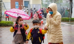 Học sinh mầm non, tiểu học Hà Nội nghỉ học khi nhiệt độ xuống dưới 10°C