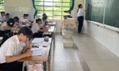 Một trường tổ chức thi nhầm ngày, học sinh toàn tỉnh Bình Dương phải thi lại