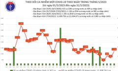 Ngày 31/5: Ghi nhận 1.232 ca mắc mới COVID-19, 59 ca nặng đang thở oxy.