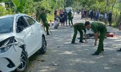 Ô tô tông trực diện xe máy trên quốc lộ, một người tử vong tại chỗ