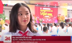 Nữ sinh lớp 7 gây sốt trên sóng VTV ngày khai trường, diện mạo đời thường gây bất ngờ