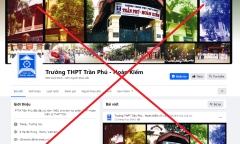 Fanpage Trường THPT Trần Phú - Hoàn Kiếm (Hà Nội) bị giả mạo