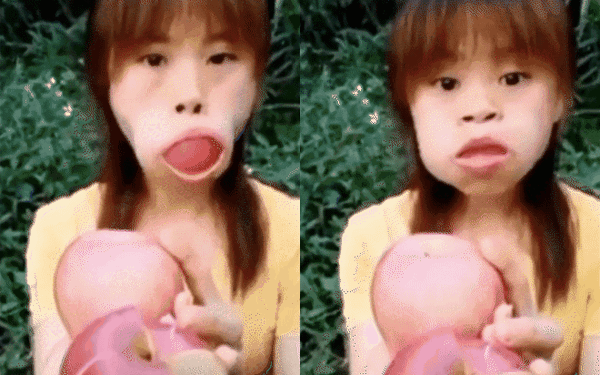 Clip ăn táo của cô gái thu về 55 triệu lượt xem, dân mạng