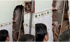 Cảnh sát đập tường, giải cứu nam thanh niên mắc kẹt giữa 2 bức tường ở TP.HCM lúc nửa đêm