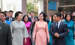 Phu nhân Tổng Bí thư, Chủ tịch nước Trung Quốc giao lưu với sinh viên