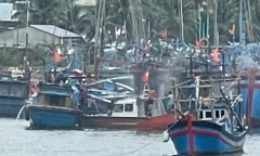Tin nóng 24h hôm nay ngày 21/3: Cháy tàu cá đang neo đậu ở cảng Tam Quan