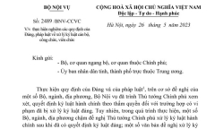 Cán bộ bị xử lý kỷ luật Đảng cần sớm xử lý hành chính đồng bộ, nghiêm minh