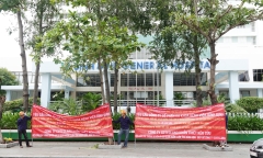 Thực hư thông tin Bệnh viện Bình Định bất ngờ bị căng băng rôn đòi nợ gần 23 tỷ đồng