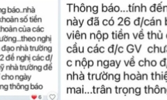 Giáo viên tố trường nhiều lần chuyển tiền 