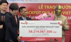 Một cán bộ về hưu trúng giải độc đắc Vietlott hơn 58 tỷ đồng