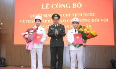 Bộ Công an: Thăng quân hàm Trung tướng Thứ trưởng Lê Văn Tuyến, Nguyễn Văn Long