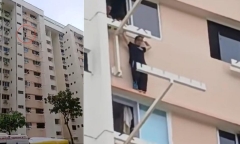 Lên tầng 10 lau cửa sổ, người phụ nữ bất ngờ gặp sự cố hy hữu