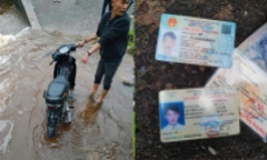 Đi xe máy qua ngầm tràn lúc mưa to, 2 người bị nước cuốn trôi mất tích