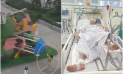 Tình tiết đau lòng vụ người phụ nữ bị cầu trượt bay trúng ở chung cư tại Hà Nội, tử vong sau 1 tháng điều trị