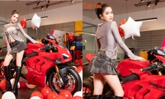 Hãng mô tô phân khối lớn Ducati được Ngọc Trinh chọn “biểu diễn” đắt đỏ cỡ nào?