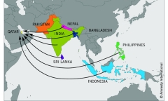 Không chỉ có những tòa nhà xa hoa hay dát vàng, cuộc sống tại Qatar cũng thấm đầy nước mắt