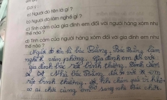 Học sinh tiểu học viết văn miêu tả người hàng xóm khiến bố mẹ chỉ muốn 