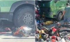 Xe đầu kéo lao vào hàng loạt cửa hàng, 1 người tử vong: Camera ghi lại gì?