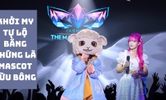 Không cần khán giả đồn đoán, Khởi My tự lộ bằng chứng là mascot Cừu Bông