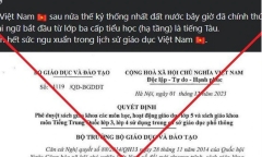 Đề nghị điều tra xuyên tạc về phê duyệt sách giáo khoa tiếng Trung Quốc
