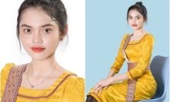 Nữ sinh người Chăm cao 1m76 gây