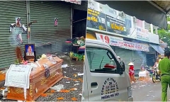 Vụ đem quan tài đến nhà chủ hụi đòi tiền: Công an vào cuộc điều tra