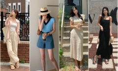 Trang phục du lịch hè độc đáo cho phụ nữ 40 tuổi