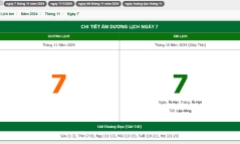 Hôm nay (7/11), có phải ngày đẹp không?
