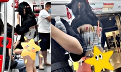 Cô gái mặc đồ phản cảm trên tàu điện ngầm, hành khách xung quanh vội có hành động này
