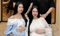 Mẹ bầu Doãn Hải My đọ sắc cùng ái nữ đại gia Minh Nhựa: Visual đáng chú ý
