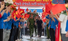 Đoàn tàu đặc biệt đưa 566 cán bộ, chiến sĩ về Thủ đô tập luyện diễu binh kỷ niệm 80 năm Quốc khánh 2/9