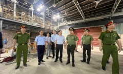 Giám đốc Công an Hà Nội kiểm tra thực tế tình hình sản xuất, kinh doanh tại xã La Phù