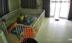 Clip: Rắn bò sát chân khi đang nằm trong cũi, người đàn ông hoảng sợ la hét bỏ chạy